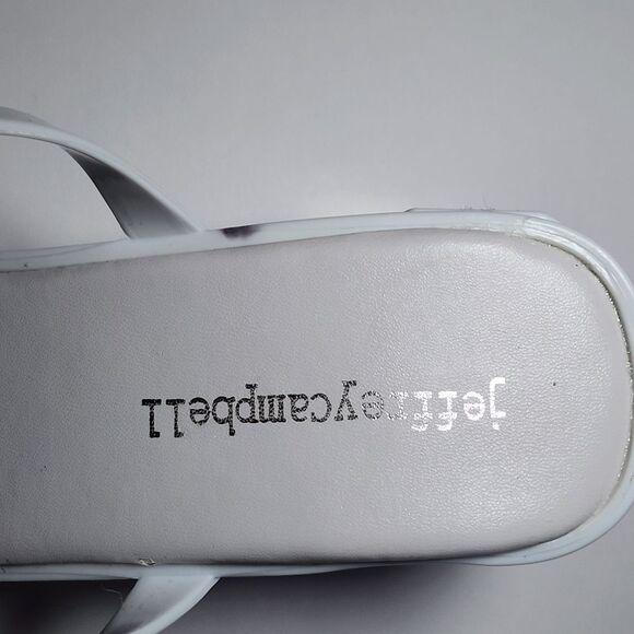 Jeffrey Campbell Jam 3 Jelly White Slide Sandals - Picture 6 of 6